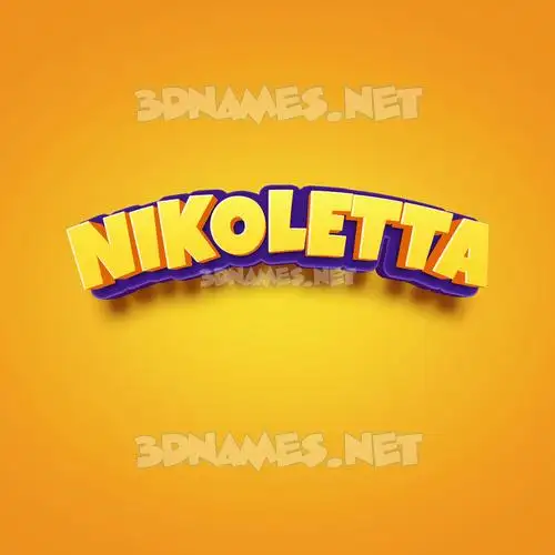 nikoletta in Orange Toon style - 3D name wallpaper nikoletta in Orange Toon style - 3D name wallpaper