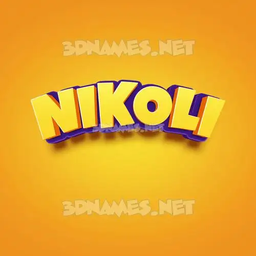 nikoli in Orange Toon style - 3D name wallpaper nikoli in Orange Toon style - 3D name wallpaper