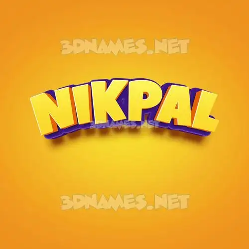 nikpal in Orange Toon style - 3D name wallpaper nikpal in Orange Toon style - 3D name wallpaper
