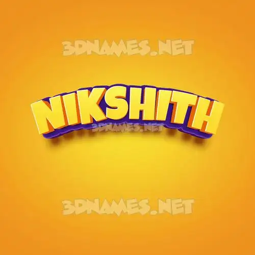 nikshith in Orange Toon style - 3D name wallpaper nikshith in Orange Toon style - 3D name wallpaper