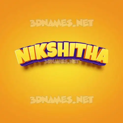 nikshitha in Orange Toon style - 3D name wallpaper nikshitha in Orange Toon style - 3D name wallpaper