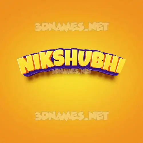 nikshubhi in Orange Toon style - 3D name wallpaper nikshubhi in Orange Toon style - 3D name wallpaper