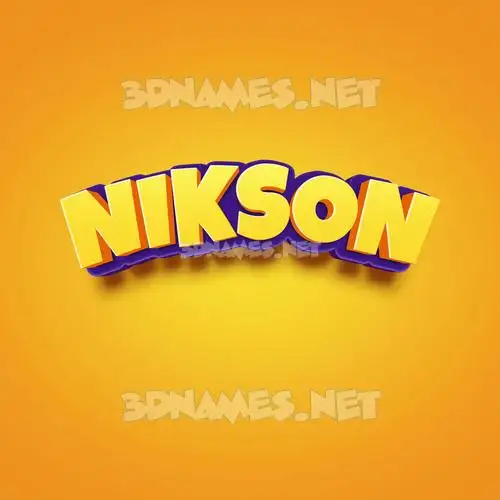 nikson in Orange Toon style - 3D name wallpaper
