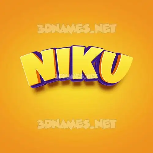 niku in Orange Toon style - 3D name wallpaper niku in Orange Toon style - 3D name wallpaper