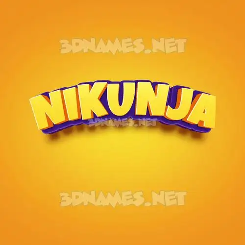 nikunja in Orange Toon style - 3D name wallpaper nikunja in Orange Toon style - 3D name wallpaper