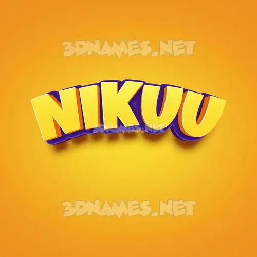 nikuu in Orange Toon style - 3D name wallpaper nikuu in Orange Toon style - 3D name wallpaper