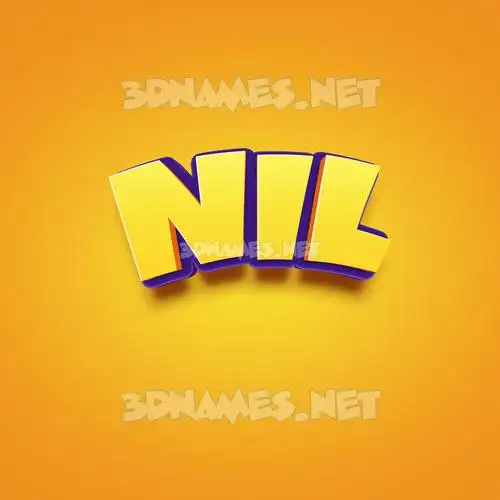 nil in Orange Toon style - 3D name wallpaper nil in Orange Toon style - 3D name wallpaper