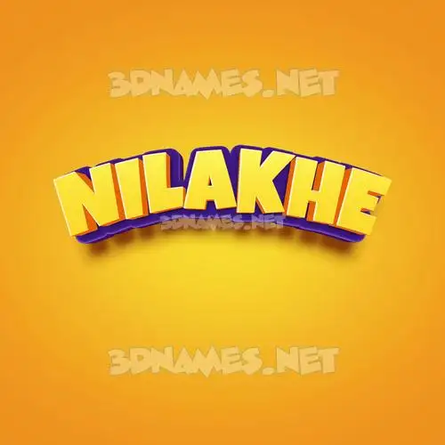nilakhe in Orange Toon style - 3D name wallpaper nilakhe in Orange Toon style - 3D name wallpaper