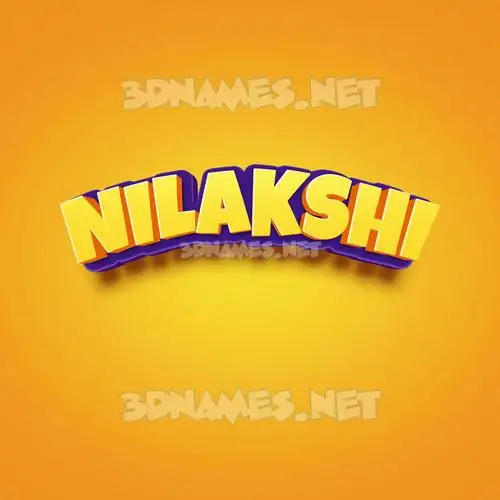 nilakshi in Orange Toon style - 3D name wallpaper