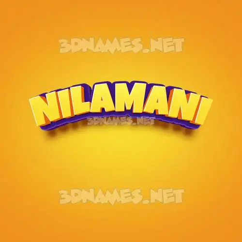 nilamani in Orange Toon style - 3D name wallpaper