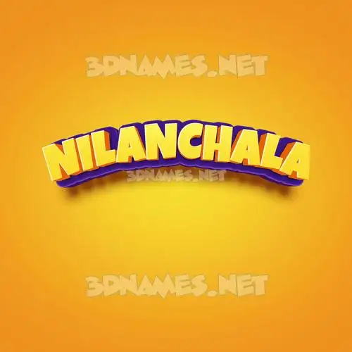 nilanchala in Orange Toon style - 3D name wallpaper