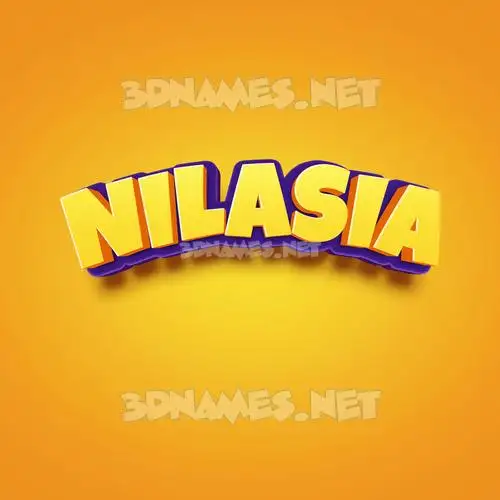 nilasia in Orange Toon style - 3D name wallpaper nilasia in Orange Toon style - 3D name wallpaper