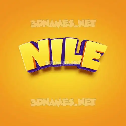 nile in Orange Toon style - 3D name wallpaper nile in Orange Toon style - 3D name wallpaper