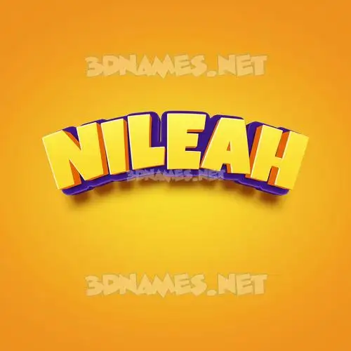 nileah in Orange Toon style - 3D name wallpaper nileah in Orange Toon style - 3D name wallpaper