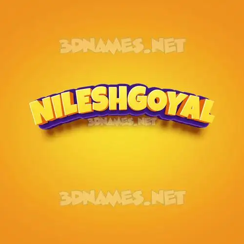 nileshgoyal in Orange Toon style - 3D name wallpaper