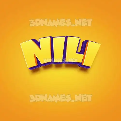 nili in Orange Toon style - 3D name wallpaper nili in Orange Toon style - 3D name wallpaper