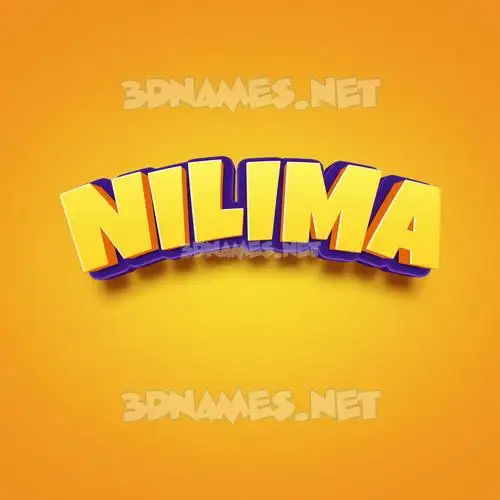 nilima in Orange Toon style - 3D name wallpaper