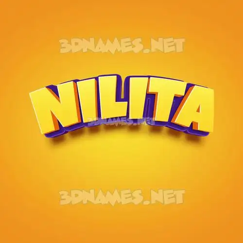 nilita in Orange Toon style - 3D name wallpaper nilita in Orange Toon style - 3D name wallpaper