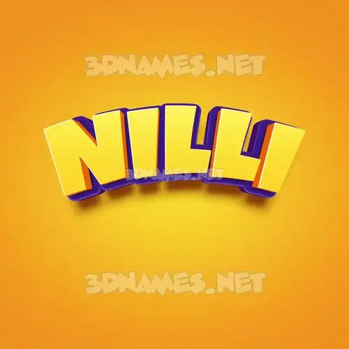 nilli in Orange Toon style - 3D name wallpaper nilli in Orange Toon style - 3D name wallpaper