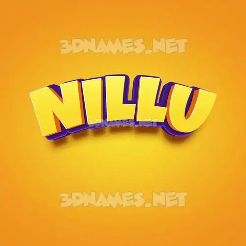 nillu in Orange Toon style - 3D name wallpaper nillu in Orange Toon style - 3D name wallpaper