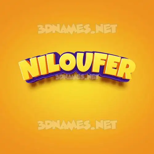 niloufer in Orange Toon style - 3D name wallpaper