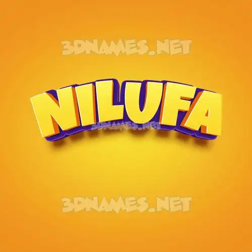 nilufa in Orange Toon style - 3D name wallpaper nilufa in Orange Toon style - 3D name wallpaper