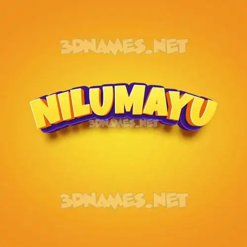 nilumayu in Orange Toon style - 3D name wallpaper nilumayu in Orange Toon style - 3D name wallpaper