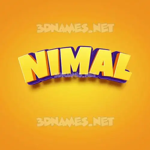 nimal in Orange Toon style - 3D name wallpaper nimal in Orange Toon style - 3D name wallpaper