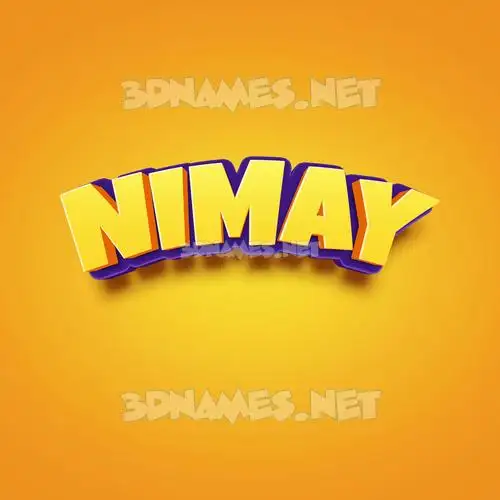 nimay in Orange Toon style - 3D name wallpaper