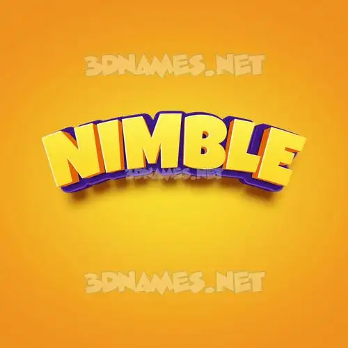 nimble in Orange Toon style - 3D name wallpaper