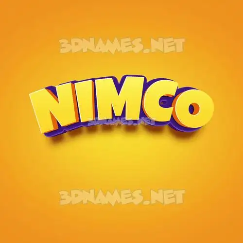 nimco in Orange Toon style - 3D name wallpaper nimco in Orange Toon style - 3D name wallpaper