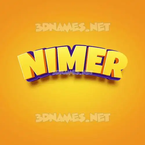 nimer in Orange Toon style - 3D name wallpaper nimer in Orange Toon style - 3D name wallpaper