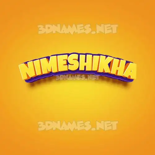 nimeshikha in Orange Toon style - 3D name wallpaper nimeshikha in Orange Toon style - 3D name wallpaper