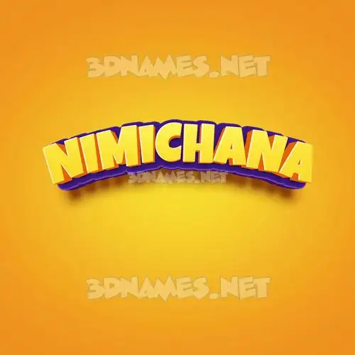 nimichana in Orange Toon style - 3D name wallpaper nimichana in Orange Toon style - 3D name wallpaper