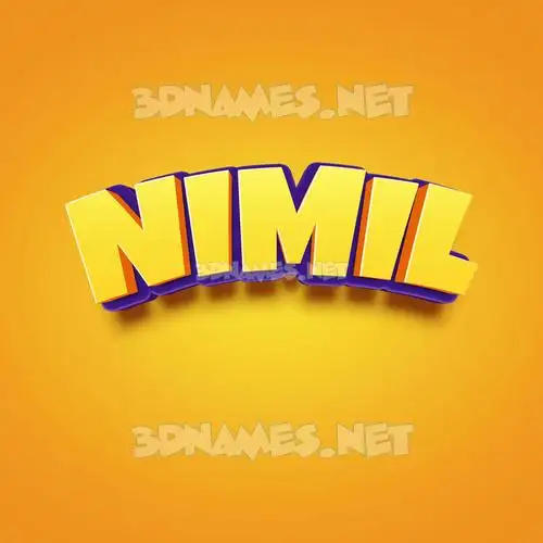 nimil in Orange Toon style - 3D name wallpaper nimil in Orange Toon style - 3D name wallpaper