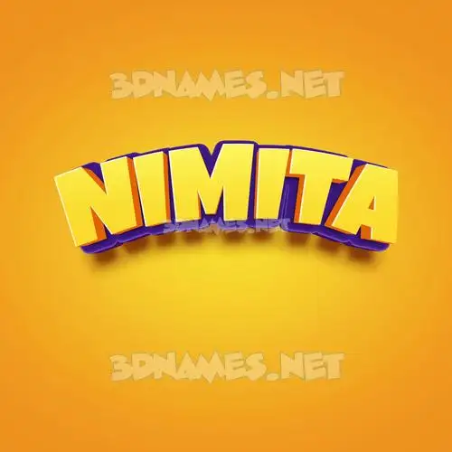 nimita in Orange Toon style - 3D name wallpaper nimita in Orange Toon style - 3D name wallpaper
