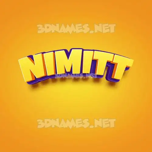 nimitt in Orange Toon style - 3D name wallpaper