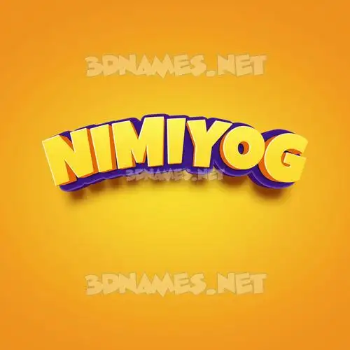 nimiyog in Orange Toon style - 3D name wallpaper nimiyog in Orange Toon style - 3D name wallpaper