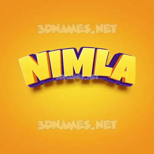 nimla in Orange Toon style - 3D name wallpaper nimla in Orange Toon style - 3D name wallpaper
