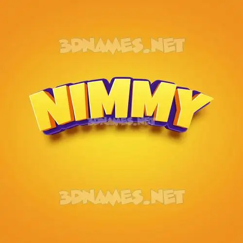 nimmy in Orange Toon style - 3D name wallpaper