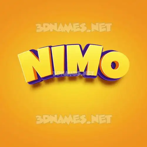 nimo in Orange Toon style - 3D name wallpaper nimo in Orange Toon style - 3D name wallpaper