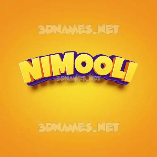 nimooli in Orange Toon style - 3D name wallpaper
