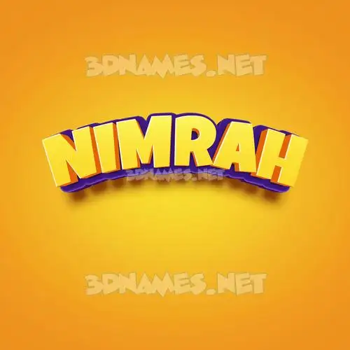 nimrah in Orange Toon style - 3D name wallpaper