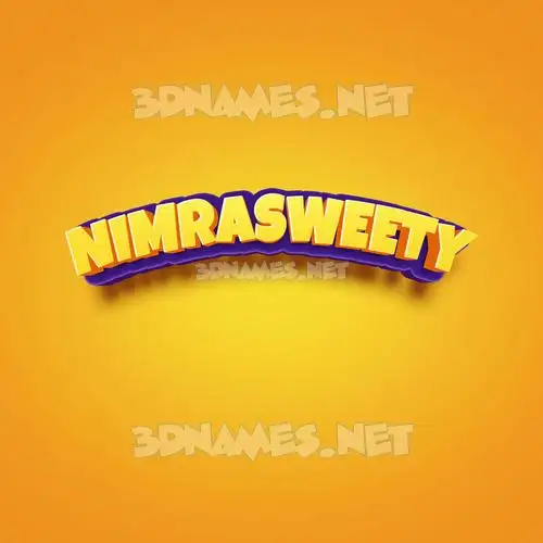 nimrasweety in Orange Toon style - 3D name wallpaper nimrasweety in Orange Toon style - 3D name wallpaper