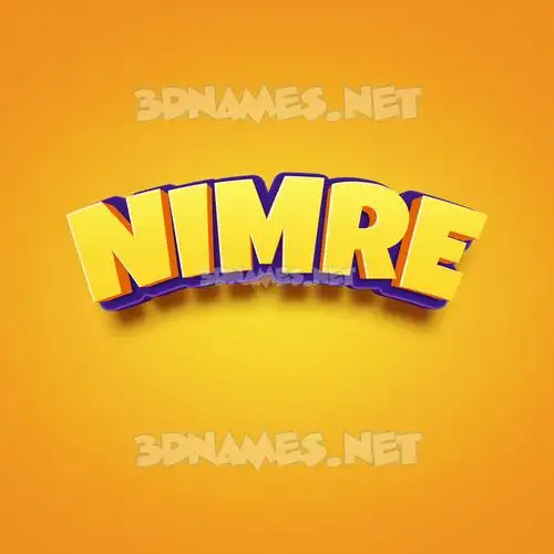 nimre in Orange Toon style - 3D name wallpaper nimre in Orange Toon style - 3D name wallpaper