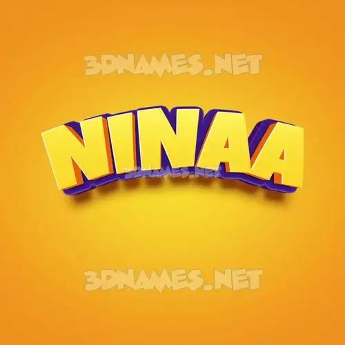 ninaa in Orange Toon style - 3D name wallpaper ninaa in Orange Toon style - 3D name wallpaper