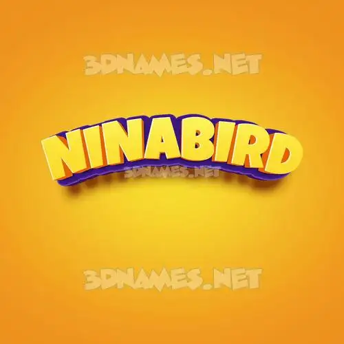 ninabird in Orange Toon style - 3D name wallpaper ninabird in Orange Toon style - 3D name wallpaper