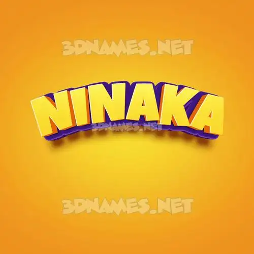 ninaka in Orange Toon style - 3D name wallpaper