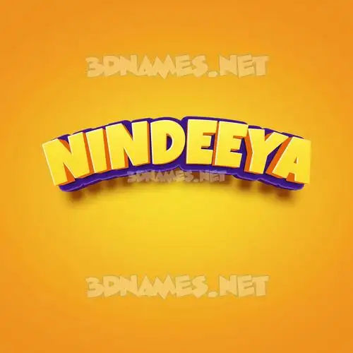 nindeeya in Orange Toon style - 3D name wallpaper nindeeya in Orange Toon style - 3D name wallpaper