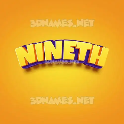 nineth in Orange Toon style - 3D name wallpaper nineth in Orange Toon style - 3D name wallpaper